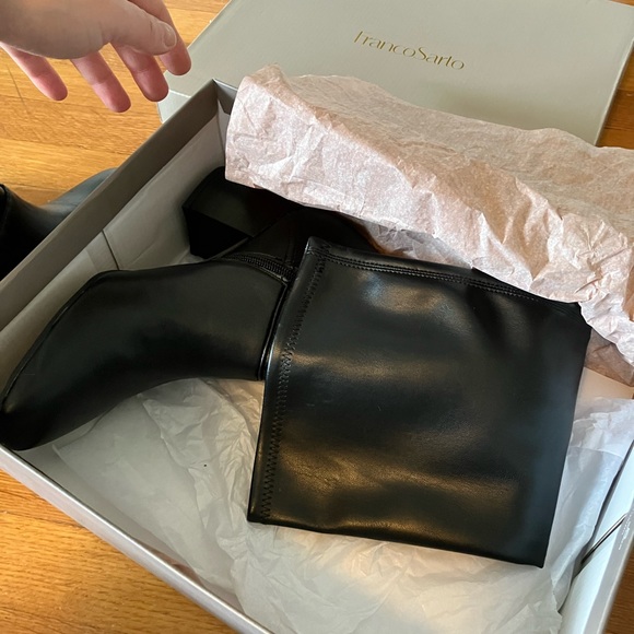Franco Sarto Black Faux Leather Knee-high Boots; Size 8 M - Picture 7 of 14